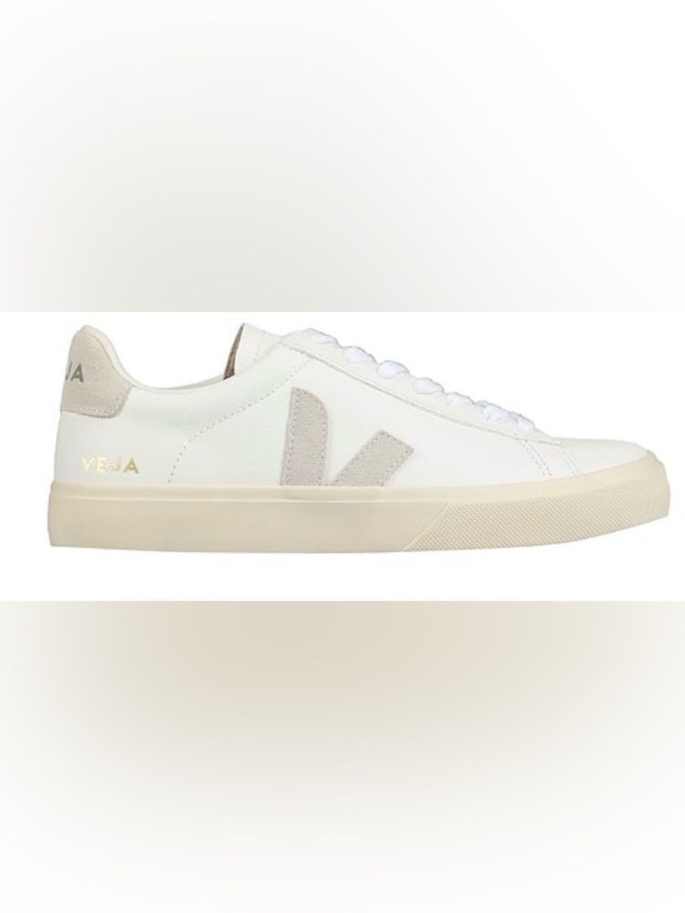 VEJA Campo White/Natural Leather Gum Sneakers EU 37 (US 6 6.5 NIB)